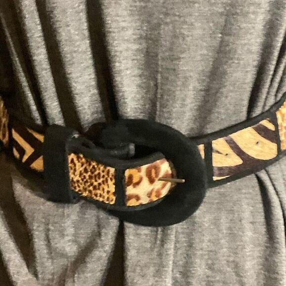 Vintage Cowhide Animal Print Belt - Picture 16 of 16